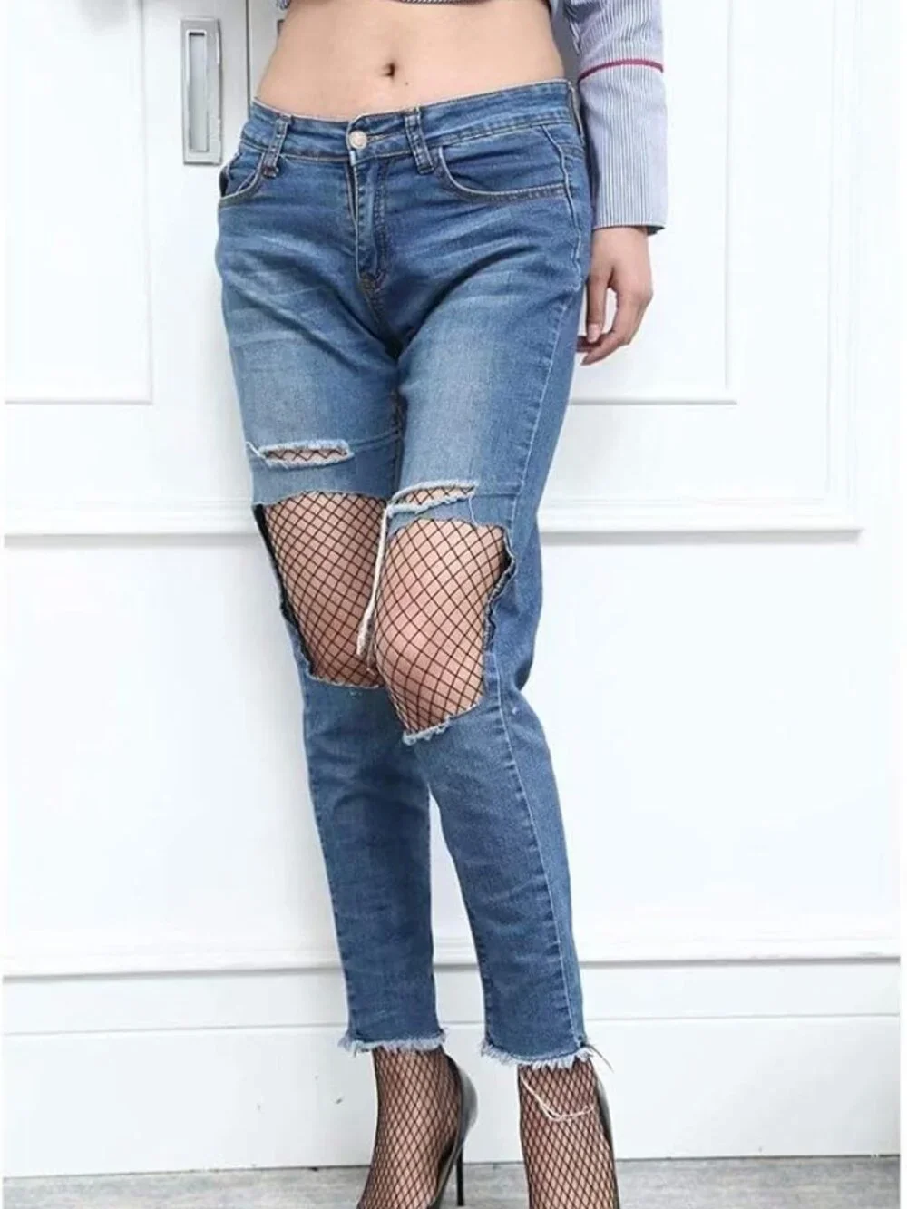 High Waist Fishnet Tights 2 Pack